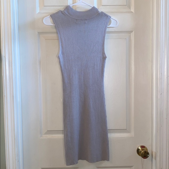 Forever 21 Sleeveless Knit Ribbed Mini Dress - Light Gray NWoTs - Picture 8 of 10